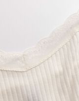 Langarmshirt - Double-Layer-Look - wei&szlig;