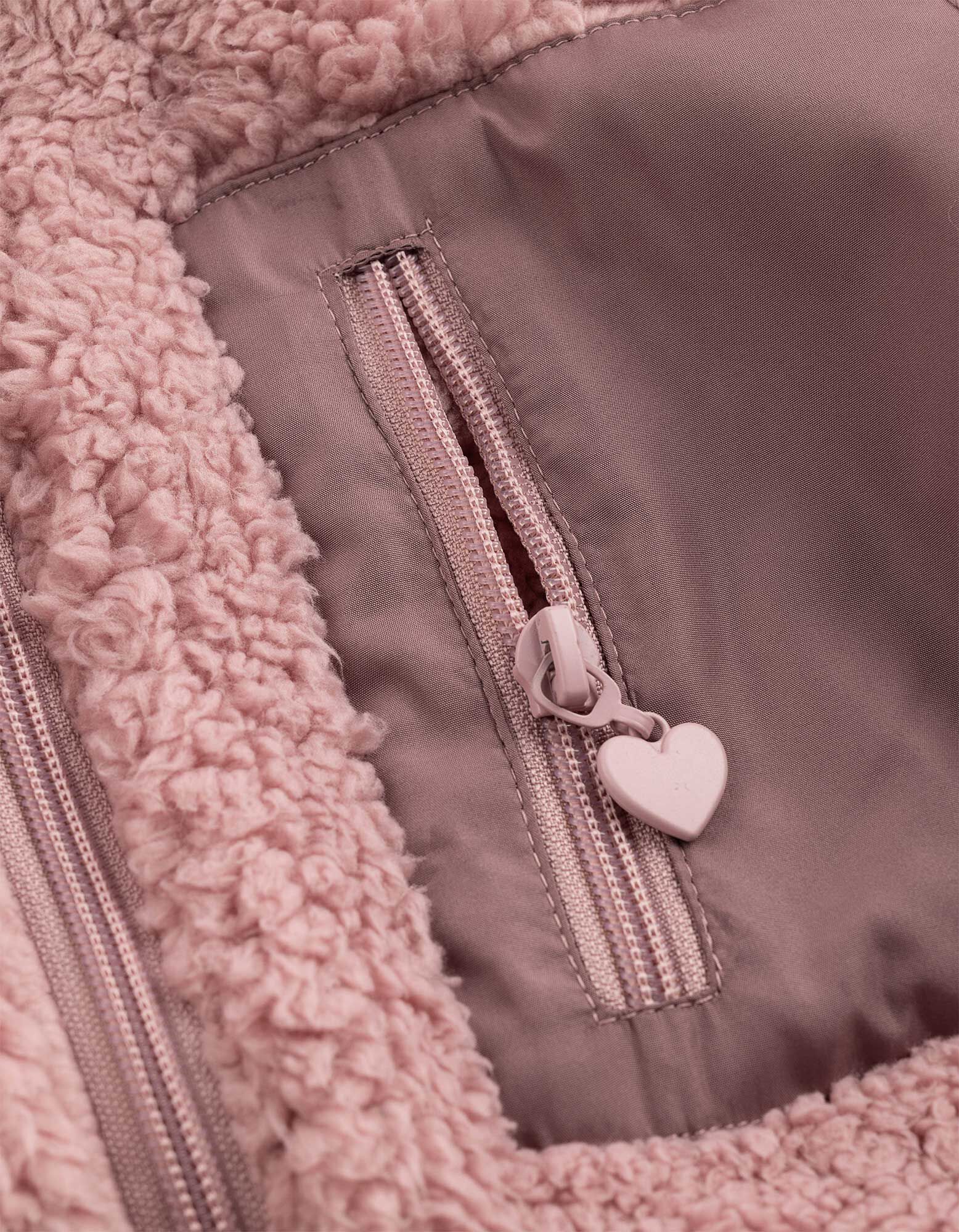 Fleecejacke - Pl&uuml;sch - Rosa