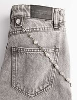 Jeans - Kettedetail - Grau
