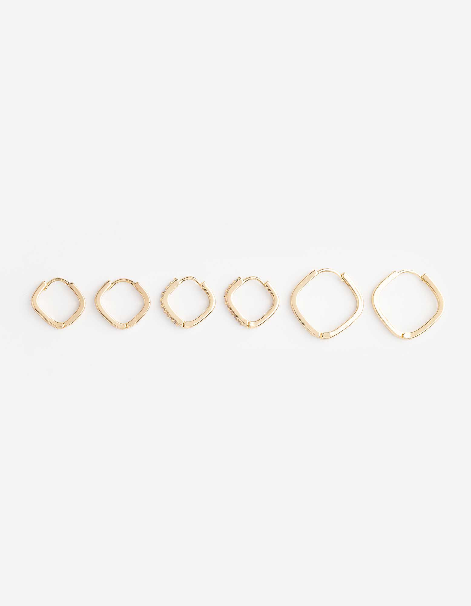 Ohrringe - 3er-Pack - Goldfarben