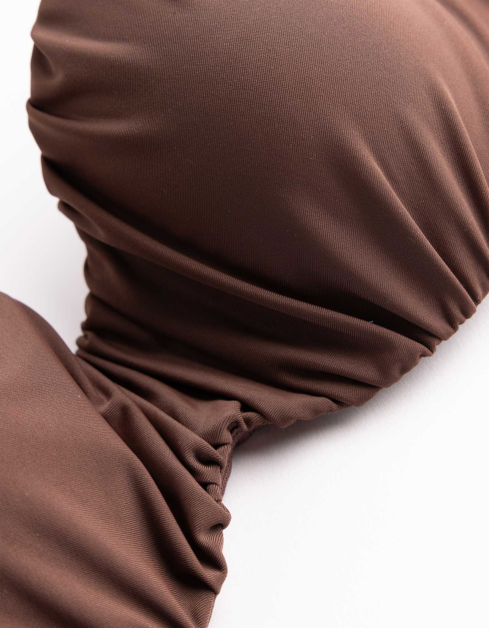 Haut de bikini - Bretelles ajustables - Brun