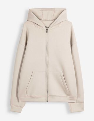 Sweatjacke - Oversized Fit - Beige