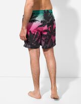 Kopalne hlače - Potisk po celotni povr&scaron;ini - turkizna