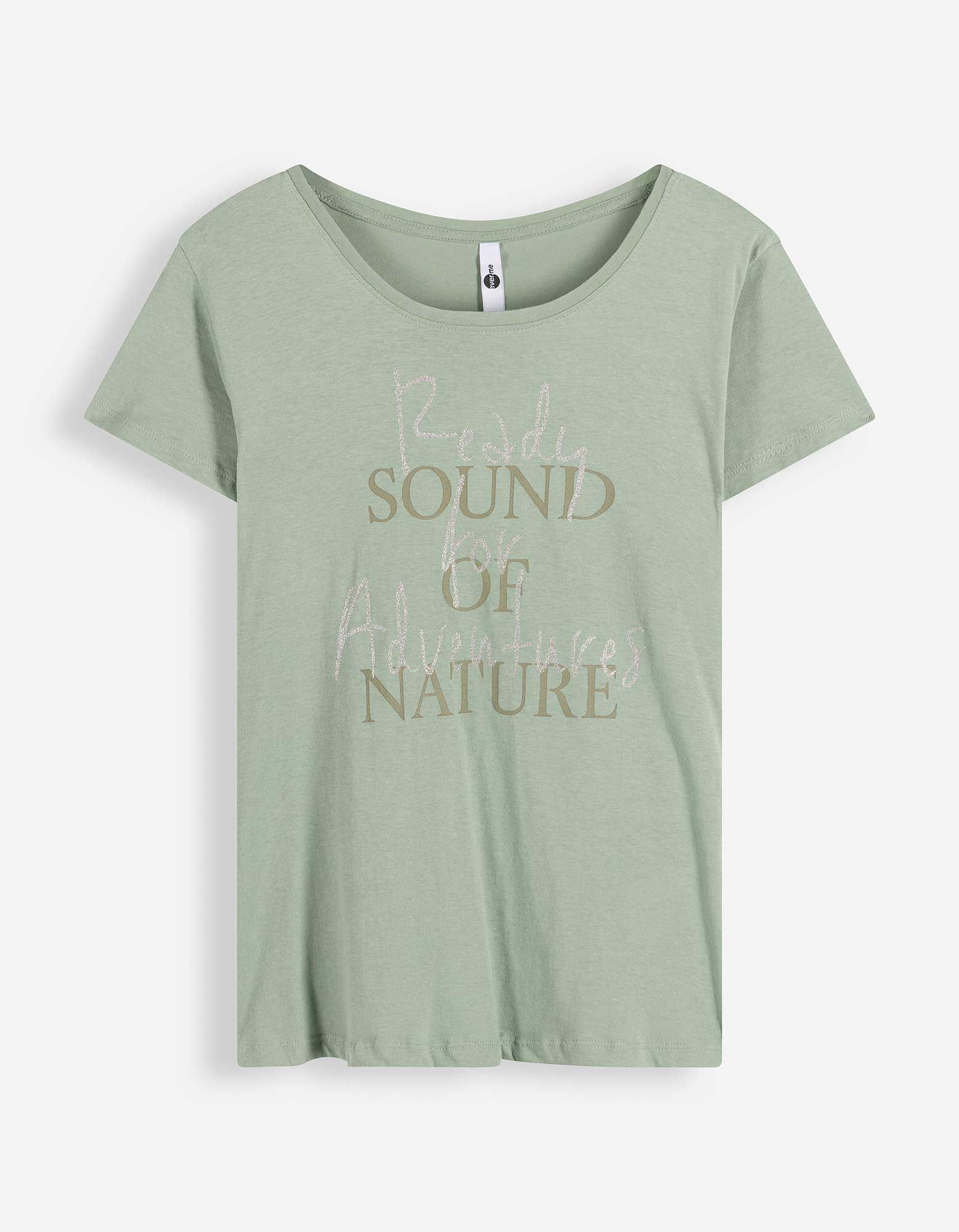 T-Shirt - Glitzerprint - Petrol
