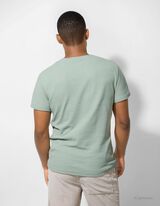 T-shirt - Patte de boutonnage - Vert clair
