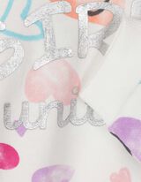 Sweatshirt - Allover-Print - weiß