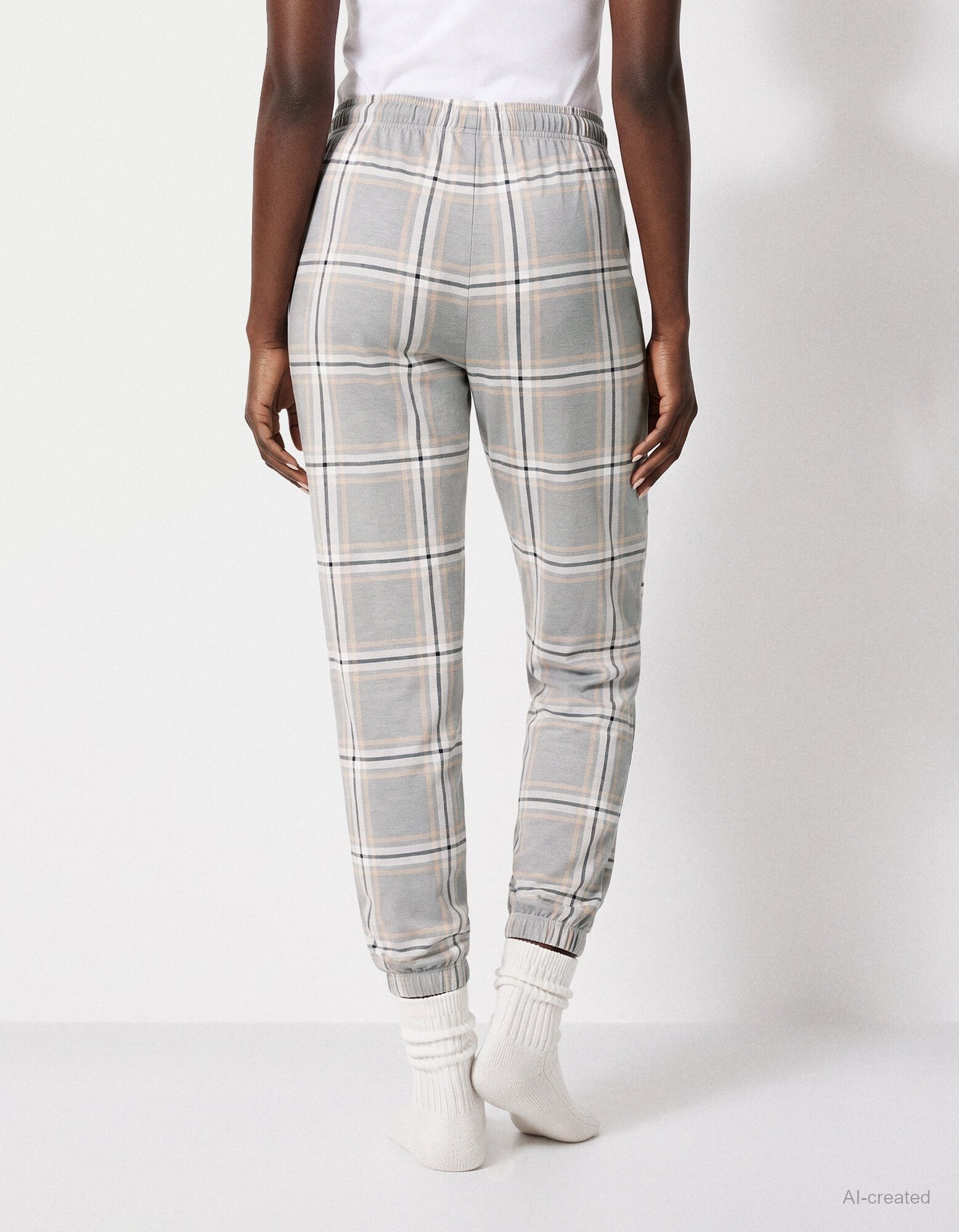 Pyjamahose - Allover-Muster - Grau