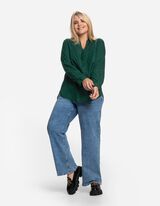 Hemdbluse - Brusttasche - grün