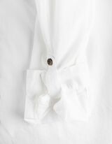 Marškiniai - Rankovės su užlenkimu - baltas