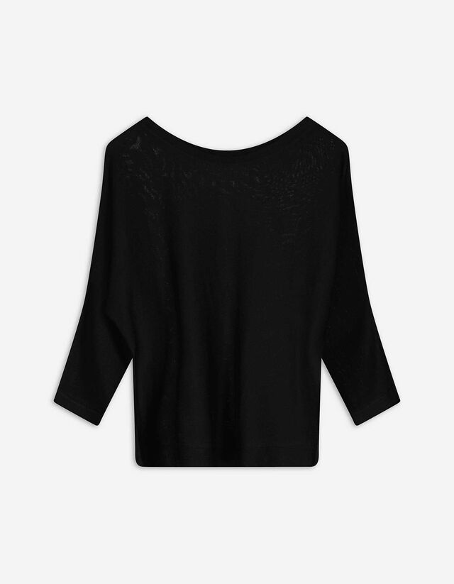 Pullover - Baumwoll-Mix - schwarz