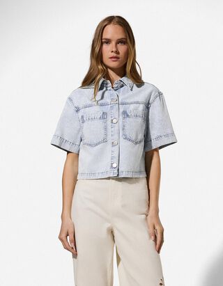 Denim overhemd - lichtblauw denim - lichtblauw