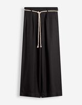 Culotte - Leinen-Optik - schwarz
