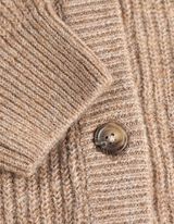Cardigan - Structură cu nervuri - Bej
