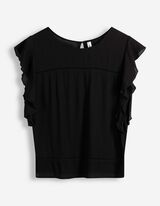 Haut en dentelle - Unicolore - noir