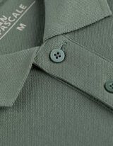 Poloshirt - Knopfverschluss - dunkelgr&uuml;n
