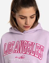 Hoodie - Borduursels - lila