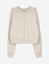 Sweatvest - kort - beige