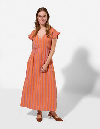 Kleid - Allover-Print - Rot