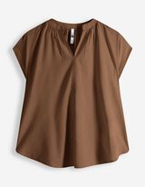 Blusenshirt - einfarbig - braun