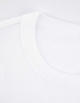 Majica kratkih rukava - rebrasti materijal - bela