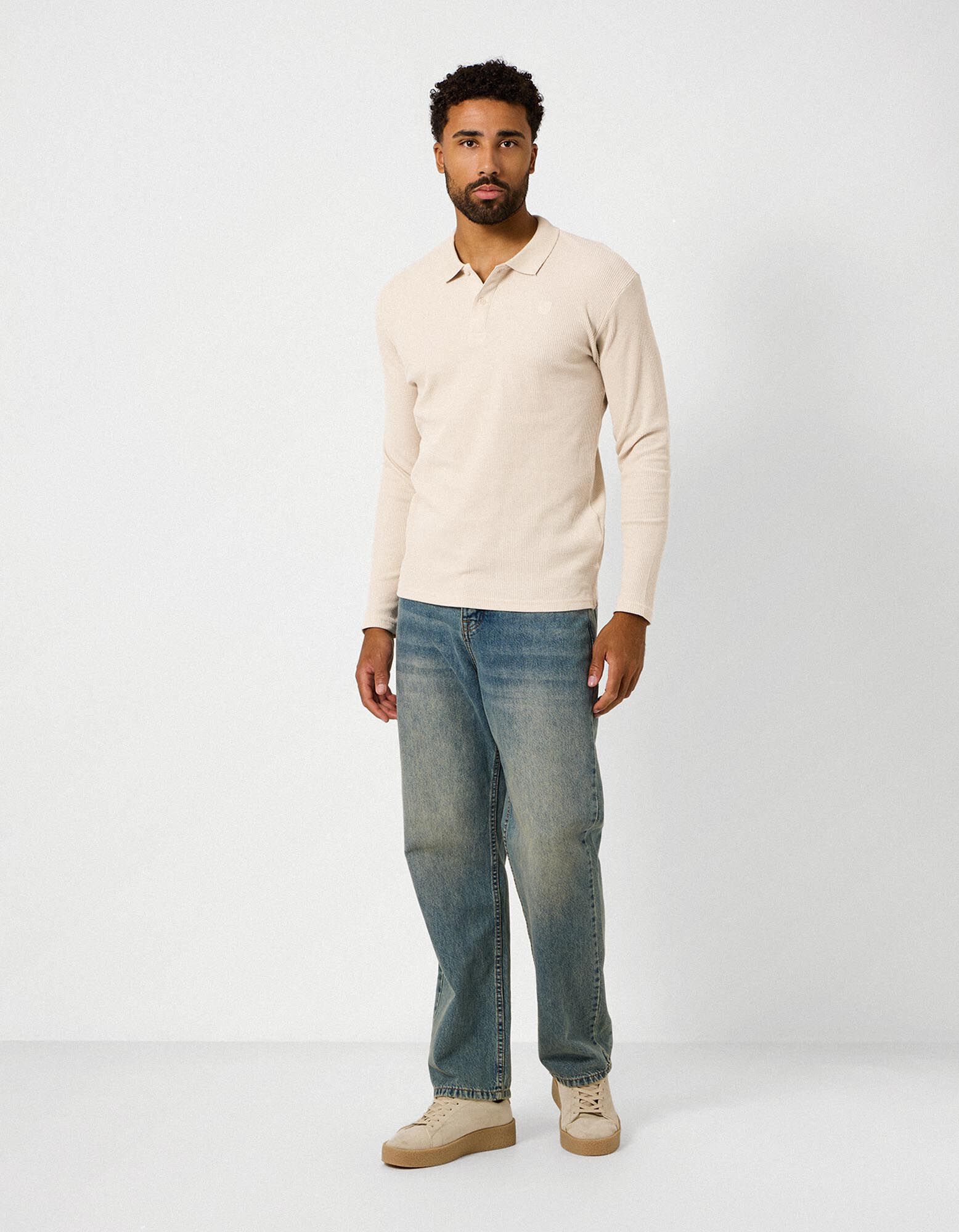 Polo kraag - Beige