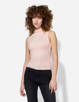 Top - Stehkragen - rosa