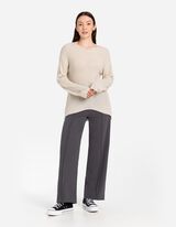 Sweter z dzianiny - dłuższy tył - bez