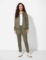 Blusa - Imitazione di camoscio - verde scuro