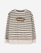 Sweatshirt - Streifen - beige