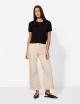 Culotte - High Waist - wei&szlig;