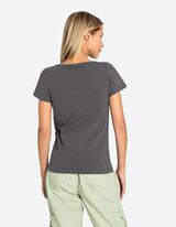 Tricou - Conținut stretch - Gri inchis