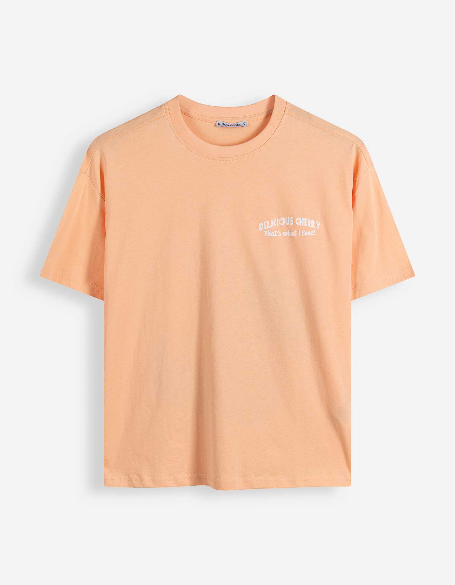 T-Shirt - Print - Orange