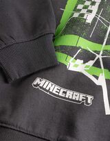 Mikina s kapuc&iacute; - Minecraft - Tmavě &scaron;ed&aacute;