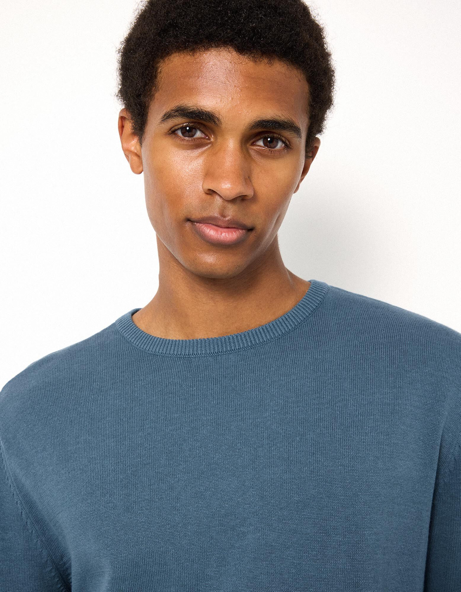 Pullover - Baumwolle - blau