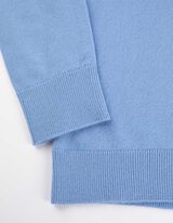 Pletený sveter - Vlnený vzhľad - svetlomodra