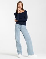 Longsleeve - Viscosemix - donkerblauw