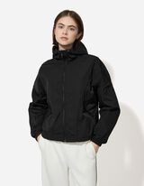 Jachetă - Glugă cu șnur - Negru