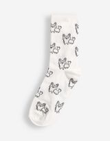 Ponožky - Vzor po cel&eacute; plo&scaron;e - b&iacute;l&aacute;