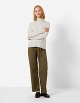 Strickpullover - Mockneck - Off-White