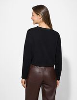 Sweatshirt - Kordel - schwarz