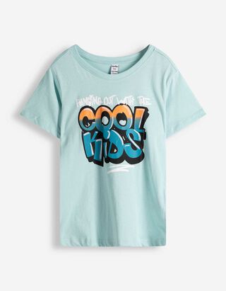 Shirt - Frontprint - hellblau