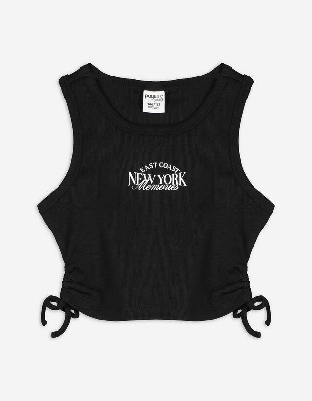 Top - Cut-Outs - schwarz
