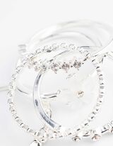 Ring - 5er-Pack - silberfarben