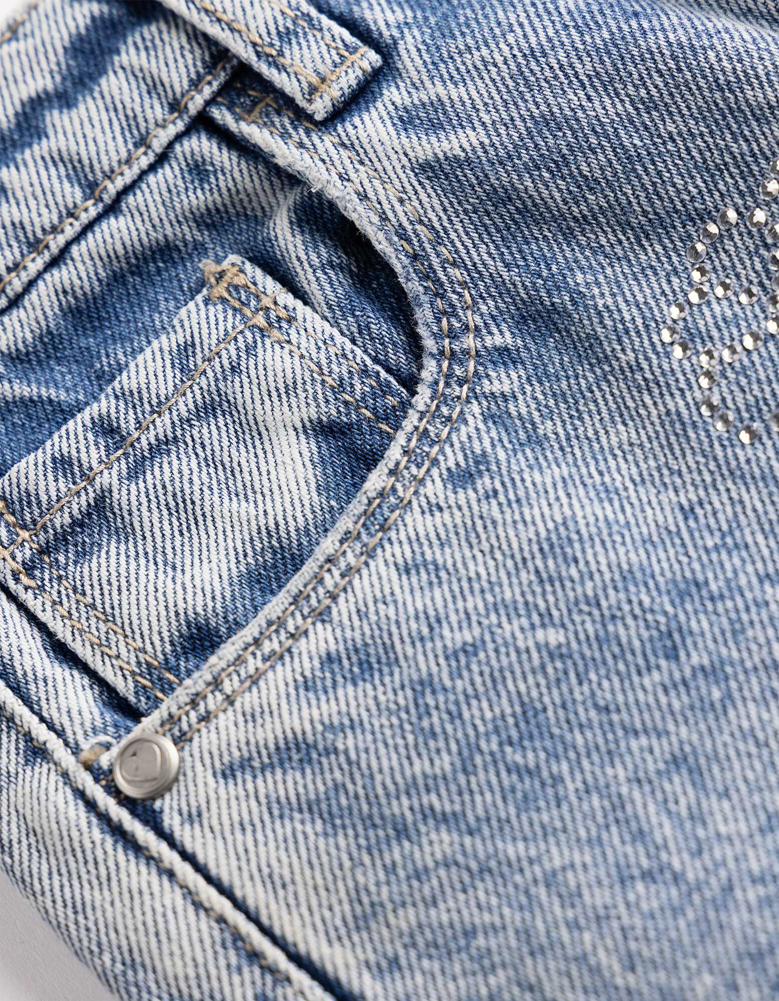 Jeans - Ziersteine - Hellblau