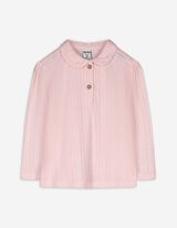 Majica dugih rukava - Kragna Petar Pan - roze