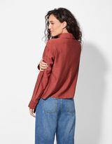 Bluse - Viskose-Mix - rot