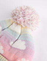 Bobble hat - Fleece lining - roze