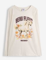 Longsleeve - Voorkantprint - Beige
