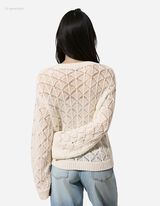 Cardigan - V-Ausschnitt - beige