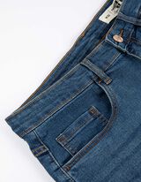 Kratke traperice - efekti pranja - tamno plava